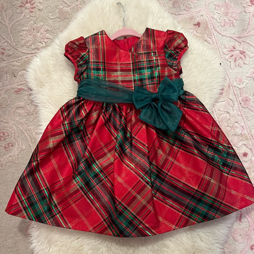 Bonnie Baby Christmas dress 24 M